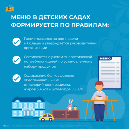 Правила формирования меню в детских садах.